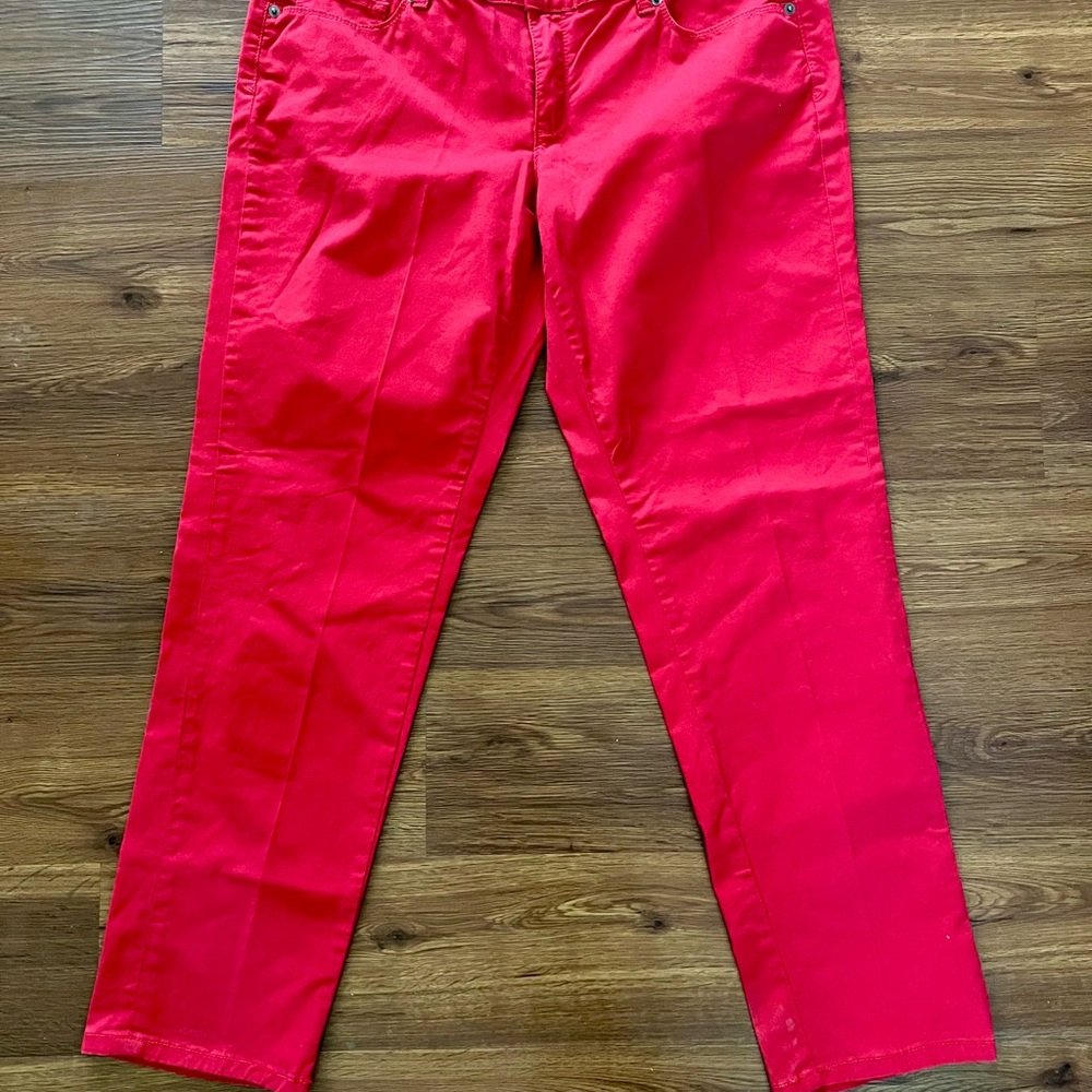 Liz Claiborne Women's Ankle Length Red Pants Size 12
